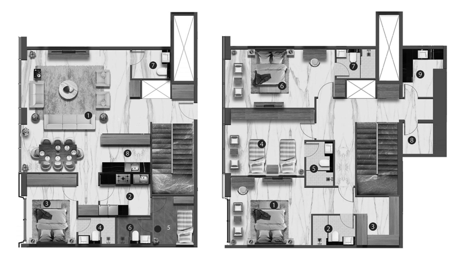 Penthouse floor plan, 4 bedrooms in AETERNITAS BY LONDON GATE No. 11009