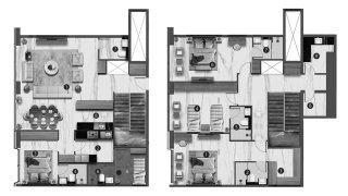 Penthouse floor plan, 4 bedrooms in AETERNITAS BY LONDON GATE No. 11009